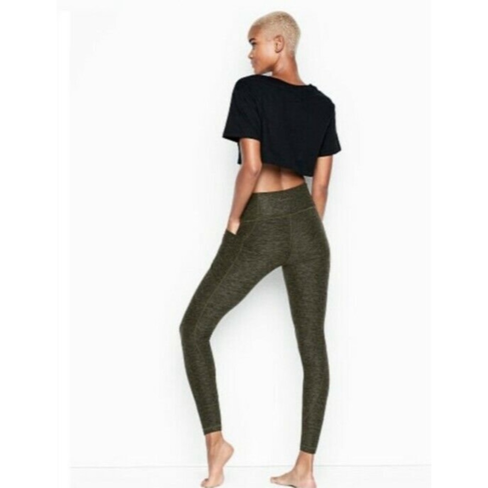 Victoria’s Secret Heathered Forest Green Studio Leggings View 2